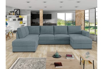 Taberk Sovesofa med Divan och Schäslong 4-sits - Grå - Møbler - Sofaer - Sovesofaer