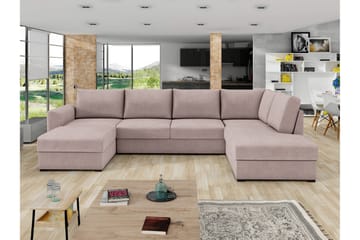 Taberk Sovesofa med Divan och Schäslong 4-sits - Rosa - Møbler - Sofaer - Sovesofaer
