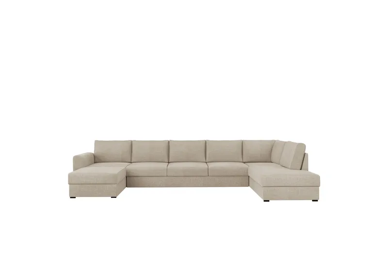 Taberk Sovesofa med Divan och Schäslong 5-sits - Beige - Møbler - Sofaer - Sovesofaer