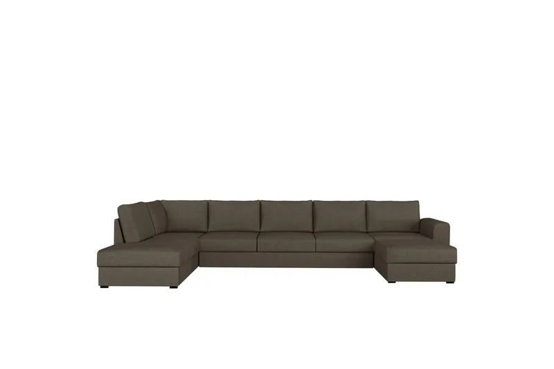 Taberk Sovesofa med Divan och Schäslong 5-sits, Brun