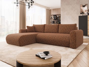Tacon 3-personers sovesofa med chaiselong - brun - Møbler - Sofaer - Sovesofaer