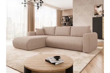 Tacon Sovesofa Med 3-Personers Divan - Lyserød - Møbler - Sofaer - Sovesofaer