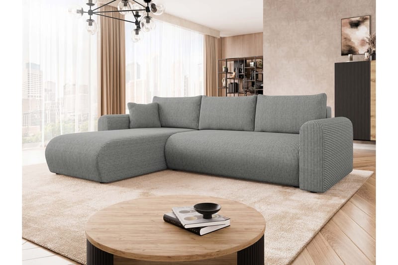 Tacon Sovesofa Med 3-Personers Divan - Grå - Møbler - Sofaer - Sovesofaer