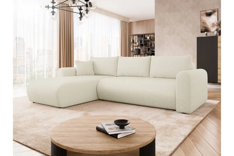 Tacon Sovesofa Med 3-Personers Divan - Beige - Møbler - Sofaer - Sovesofaer