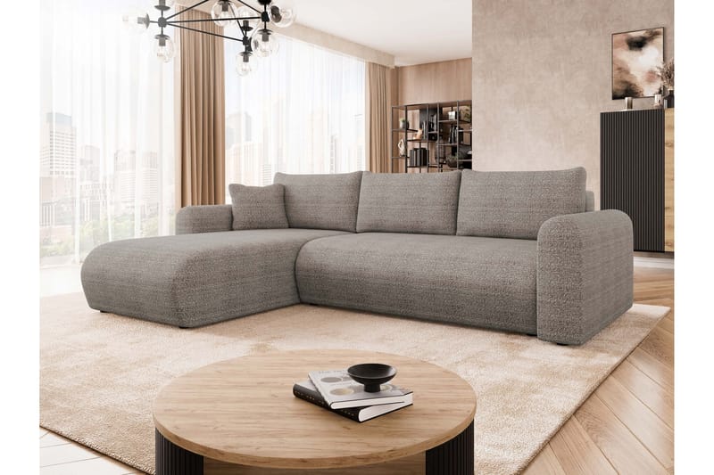 Tacon Sovesofa Med 3-Personers Divan - Grå - Møbler - Sofaer - Sovesofaer