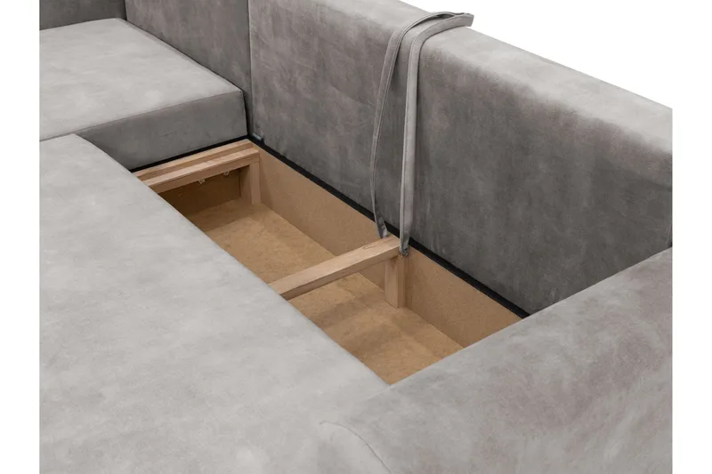 Tacon Sovesofa Med 3-Personers Divan - Sort - Møbler - Sofaer - Sovesofaer