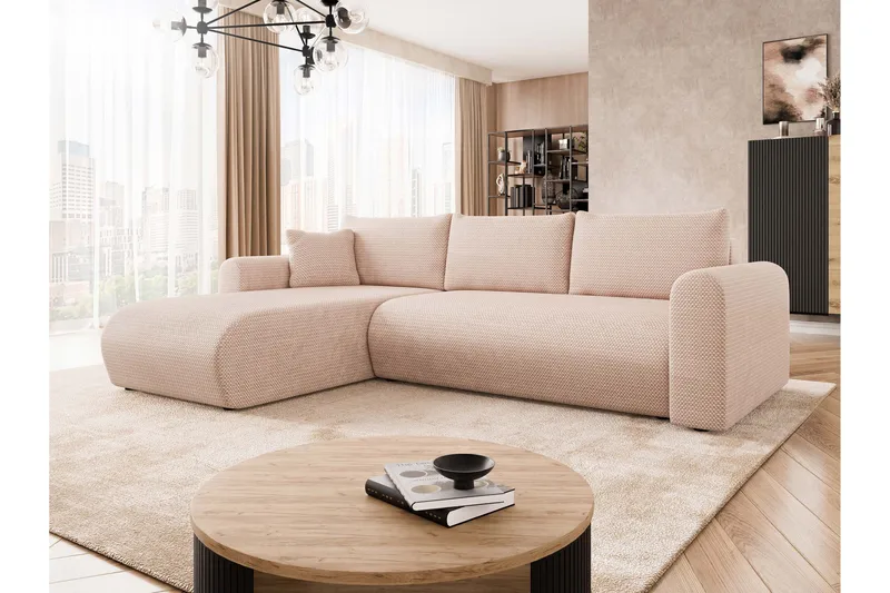Tacon Sovesofa Med 3-Personers Divan - Beige/Grå - Møbler - Sofaer - Sovesofaer