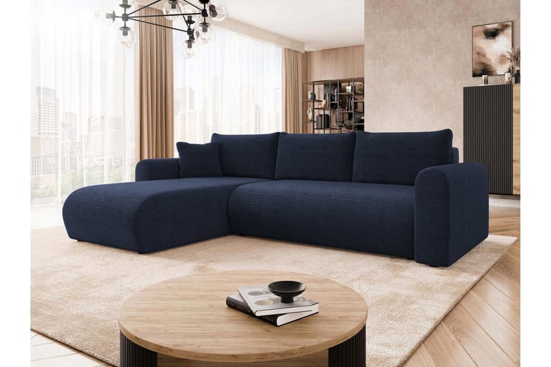 Tacon Sovesofa Med 3-Personers Divan - Blå - Møbler - Sofaer - Sovesofaer