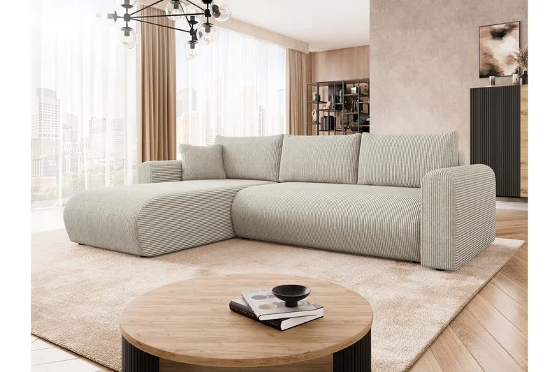 Tacon Sovesofa Med 3-Personers Divan - Beige - Møbler - Sofaer - Sovesofaer