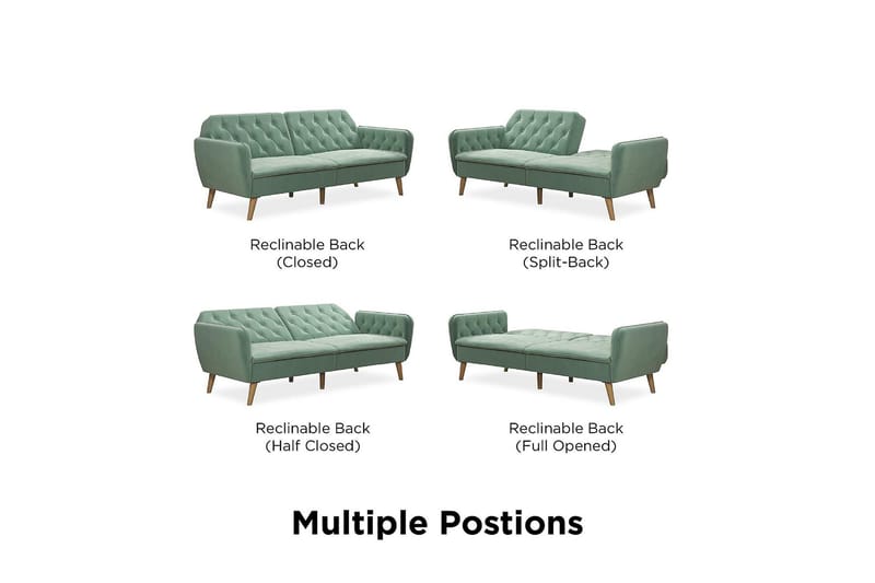 Tallulah 2-personers Sovesofa Velour/Lysgrøn - Novogratz - Møbler - Sofaer - Sovesofaer