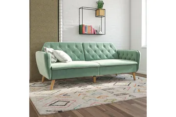 Tallulah 2-personers Sovesofa Velour/Lysgrøn - Novogratz - Møbler - Sofaer - Sovesofaer