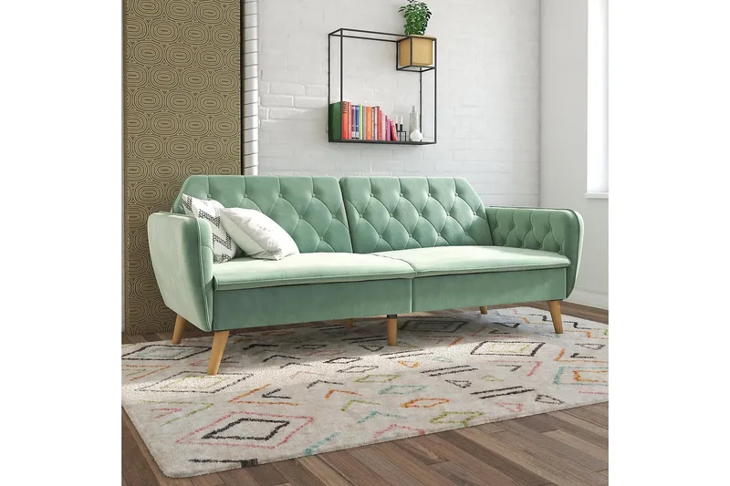 Tallulah 2-personers Sovesofa Velour/Lysgrøn - Novogratz - Møbler - Sofaer - Sovesofaer