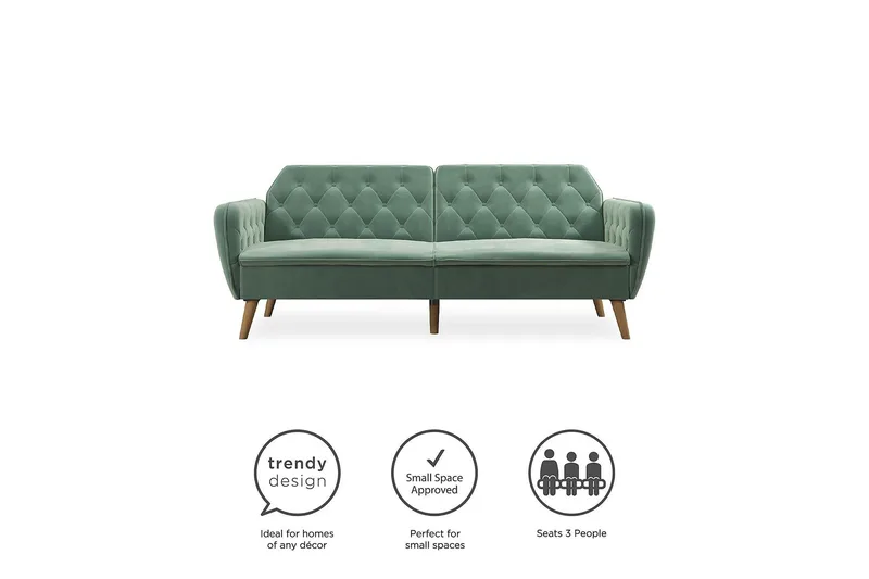 Tallulah 2-personers Sovesofa Velour/Lysgrøn - Novogratz - Møbler - Sofaer - Sovesofaer