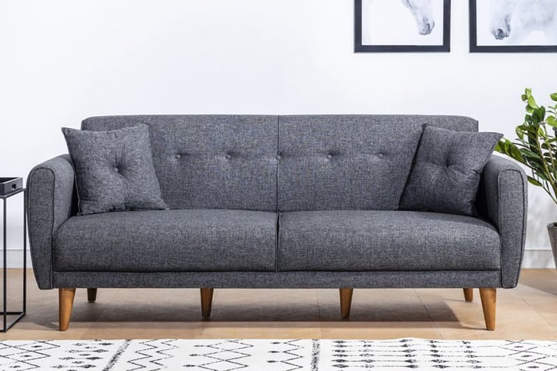 Tamatha 3-pers. Sovesofa - Mørkegrå - Møbler - Sofaer - Sovesofaer