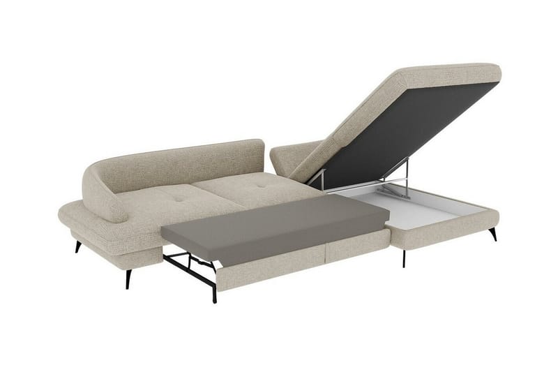 Telford 3-personers Hjørnesofa - Beige - Sovesofaer - Hjørnesovesofa