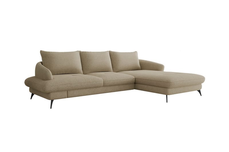 Telford 3-personers Hjørnesofa - Beige - Sovesofaer - Hjørnesovesofa