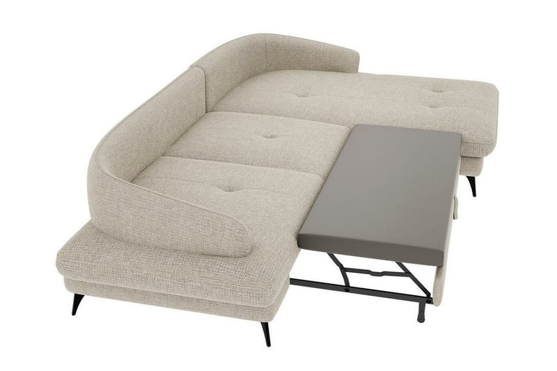 Telford 3-personers Hjørnesofa - Beige Creme - Sovesofaer - Hjørnesovesofa