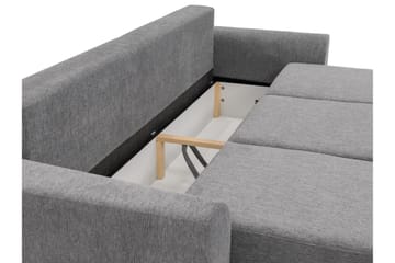 Terros 3-personers Rektangulær Sovesofa 147x205 cm med Opbevaring i Stof - Hvid - Møbler - Sofaer - Sovesofaer