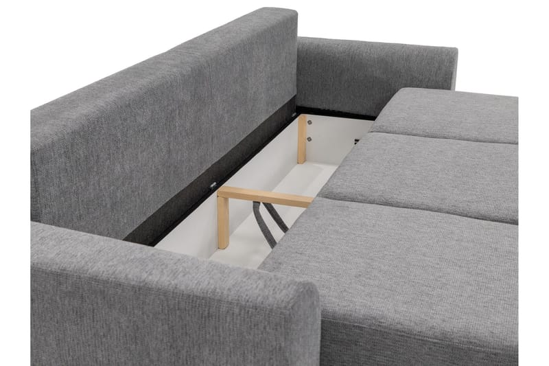 Terros 3-personers Rektangulær Sovesofa 147x205 cm med Opbevaring i Stof - Hvid - Møbler - Sofaer - Sovesofaer