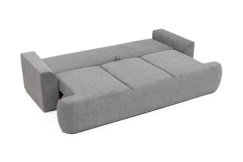 Terros 3-personers Rektangulær Sovesofa 147x205 cm med Opbevaring i Stof - Hvid - Møbler - Sofaer - Sovesofaer