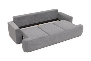 Terros 3-personers Rektangulær Sovesofa 147x205 cm med Opbevaring i Stof - Hvid - Møbler - Sofaer - Sovesofaer
