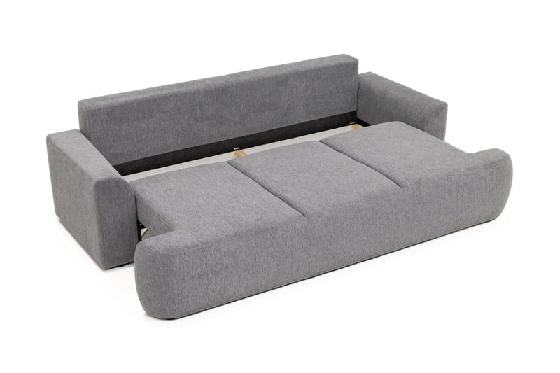 Terros 3-personers Rektangulær Sovesofa 147x205 cm med Opbevaring i Stof - Hvid - Møbler - Sofaer - Sovesofaer
