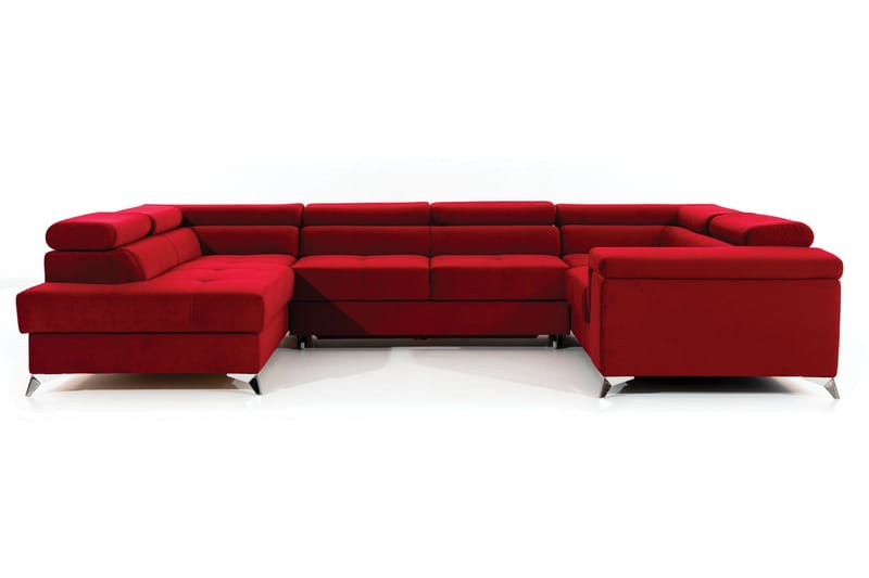 Theriago Hjørnesovesofa med Chaiselong Venstre, Rød