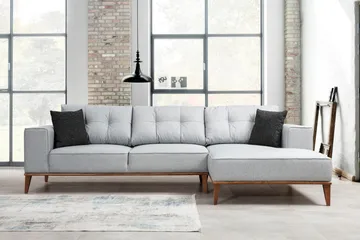 Thrill Sovesofa med Chaiselong Højre - Grå - Møbler - Sofaer - Sovesofaer
