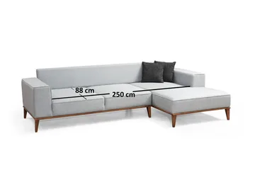 Thrill Sovesofa med Chaiselong Højre - Grå - Møbler - Sofaer - Sovesofaer