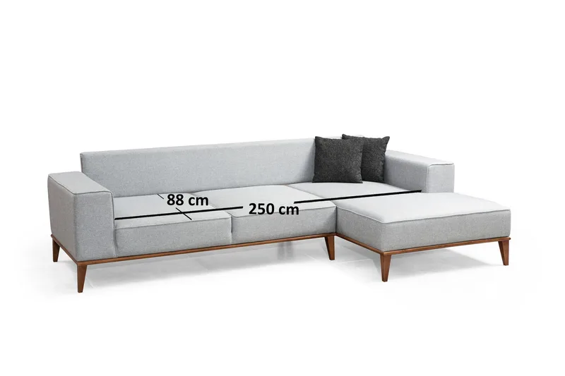 Thrill Sovesofa med Chaiselong Højre - Grå - Møbler - Sofaer - Sovesofaer