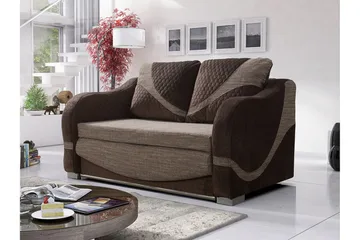 Tina 2-personers Sovesofa 117x193 cm med Opbevaring i Stof - Brun - Møbler - Sofaer - Sovesofaer