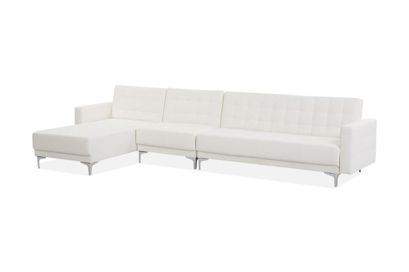Toomey hjørnesovesofa Stor højre kunstlæder - Hvid - Møbler - Sofaer - Sovesofaer