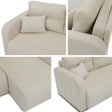 Toren sovesofa med opbevaring og divan højre - Lysegrå - Møbler - Sofaer - Sovesofaer