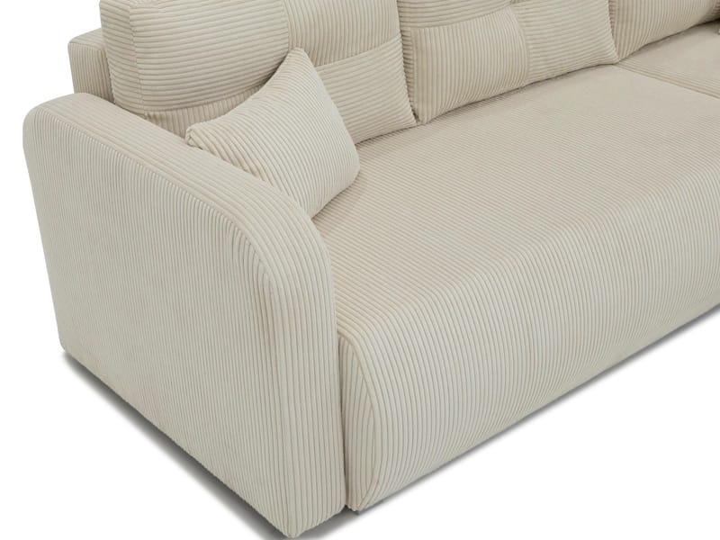 Toren sovesofa med opbevaring og divan højre - Lysegrå - Møbler - Sofaer - Sovesofaer