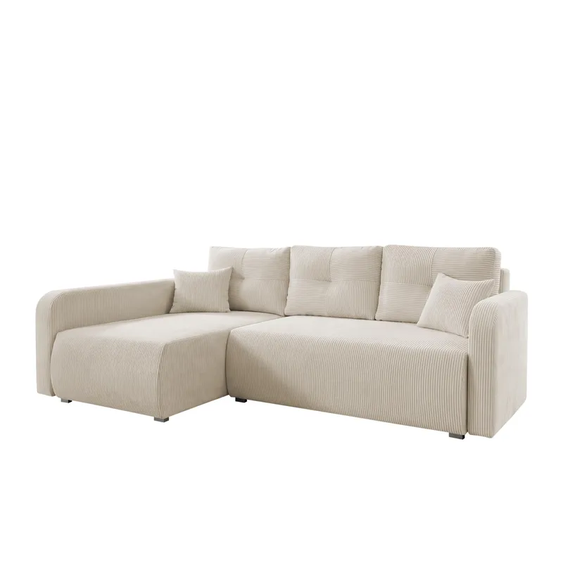 Toren sovesofa med opbevaring og divan venstre, Beige