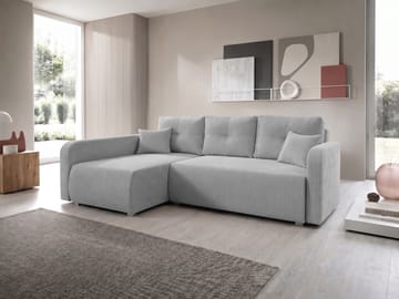 Toren sovesofa med opbevaring og divan venstre - Lysegrå - Møbler - Sofaer - Sovesofaer