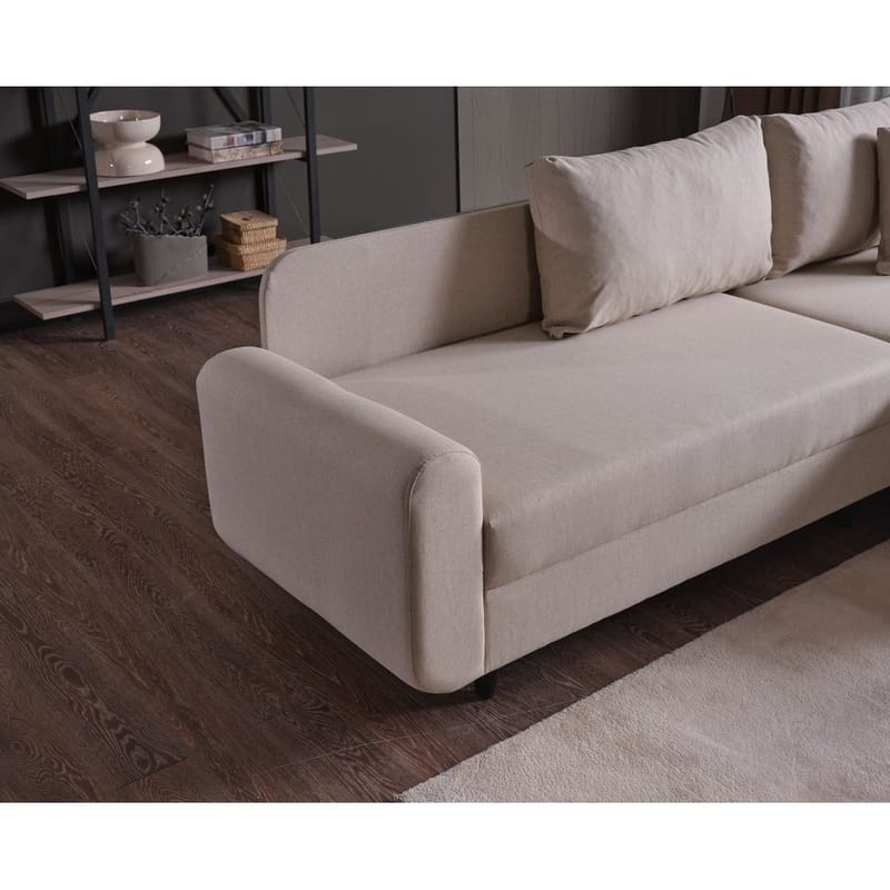 Torlan 3-personers Hjørnesovesofa - Beige - Møbler - Sofaer - Sovesofaer