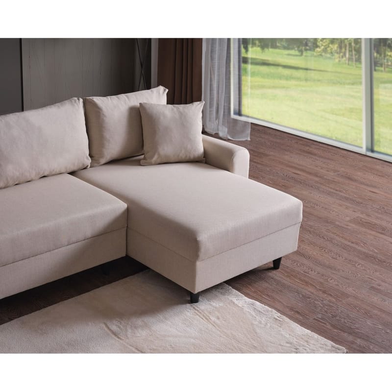 Torlan 3-personers Hjørnesovesofa - Beige - Møbler - Sofaer - Sovesofaer