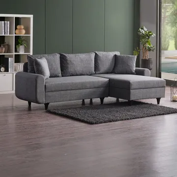 Torlan 3-personers Hjørnesovesofa - Grå - Møbler - Sofaer - Sovesofaer