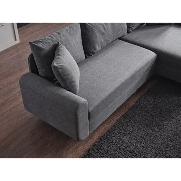 Torlan 3-personers Hjørnesovesofa - Grå - Møbler - Sofaer - Sovesofaer