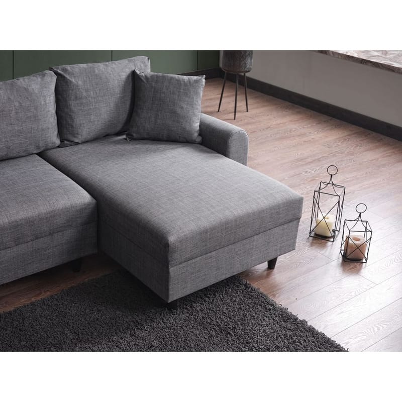 Torlan 3-personers Hjørnesovesofa - Grå - Møbler - Sofaer - Sovesofaer