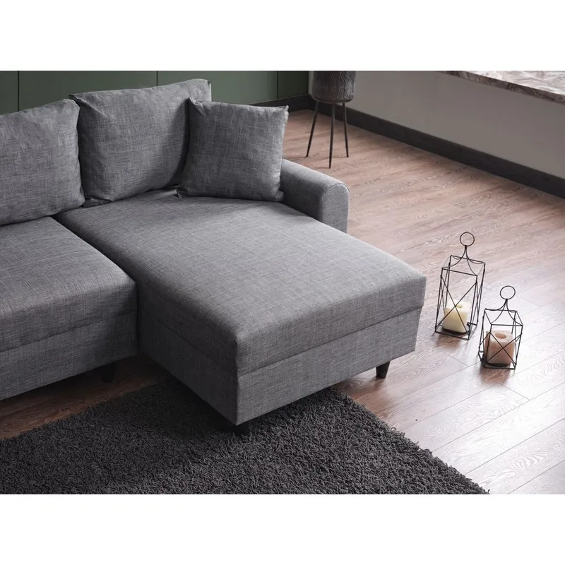 Torlan 3-personers Hjørnesovesofa - Grå - Møbler - Sofaer - Sovesofaer