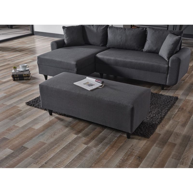 Torlan 3-personers Hjørnesovesofa - Mørkegrå - Møbler - Sofaer - Sovesofaer