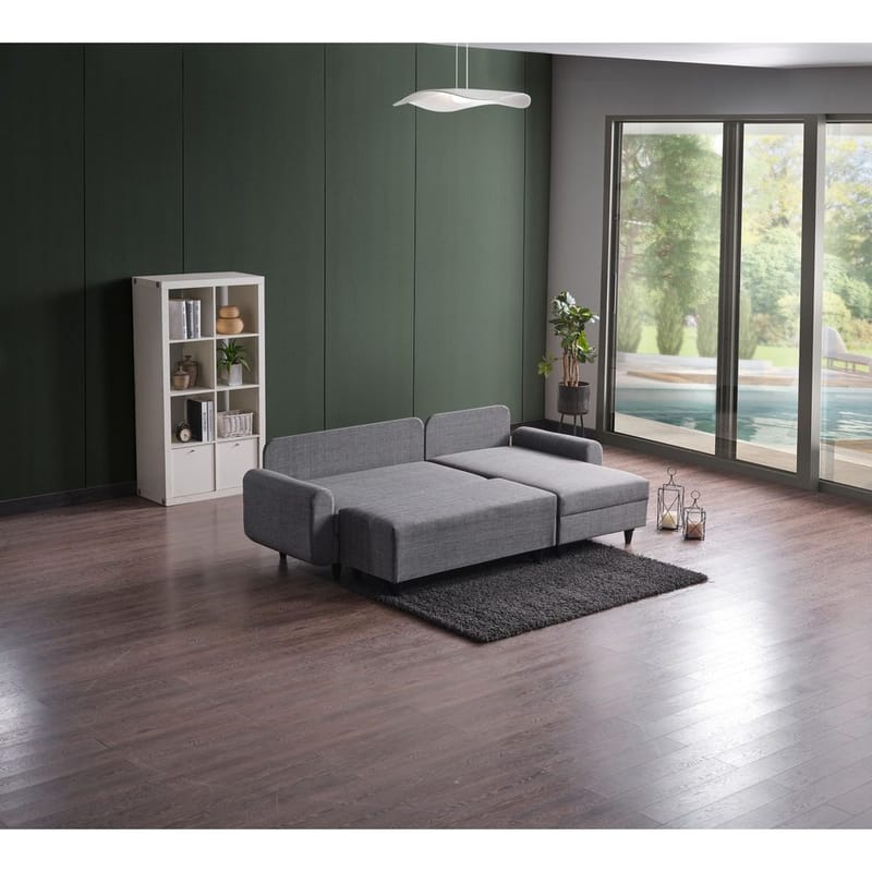 Torlan 3-personers Hjørnesovesofa - Grå - Møbler - Sofaer - Sovesofaer