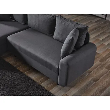 Torlan 3-personers Hjørnesovesofa - Mørkegrå - Møbler - Sofaer - Sovesofaer
