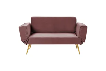 Touya 2-personers Sammenklappelig Sovesofa 75x187 cm i Fløjl - Rosa - Møbler - Sofaer - Sovesofaer