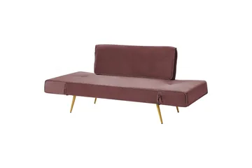 Touya 2-personers Sammenklappelig Sovesofa 75x187 cm i Fløjl - Rosa - Møbler - Sofaer - Sovesofaer
