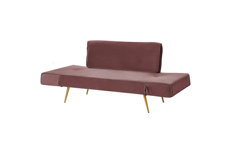 Touya 2-personers Sammenklappelig Sovesofa 75x187 cm i Fløjl - Rosa - Møbler - Sofaer - Sovesofaer