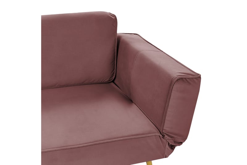 Touya 2-personers Sammenklappelig Sovesofa 75x187 cm i Fløjl - Rosa - Møbler - Sofaer - Sovesofaer