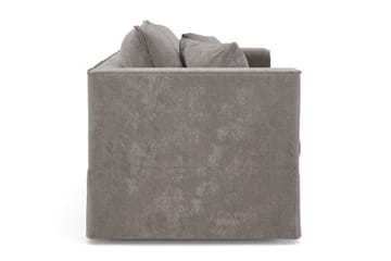 Travstad 3-personers sovesofa med HVILA topmadras 140x200 cm polyetherskum med vaskbart betræk - Grå - Møbler - Sofaer - Sovesofaer
